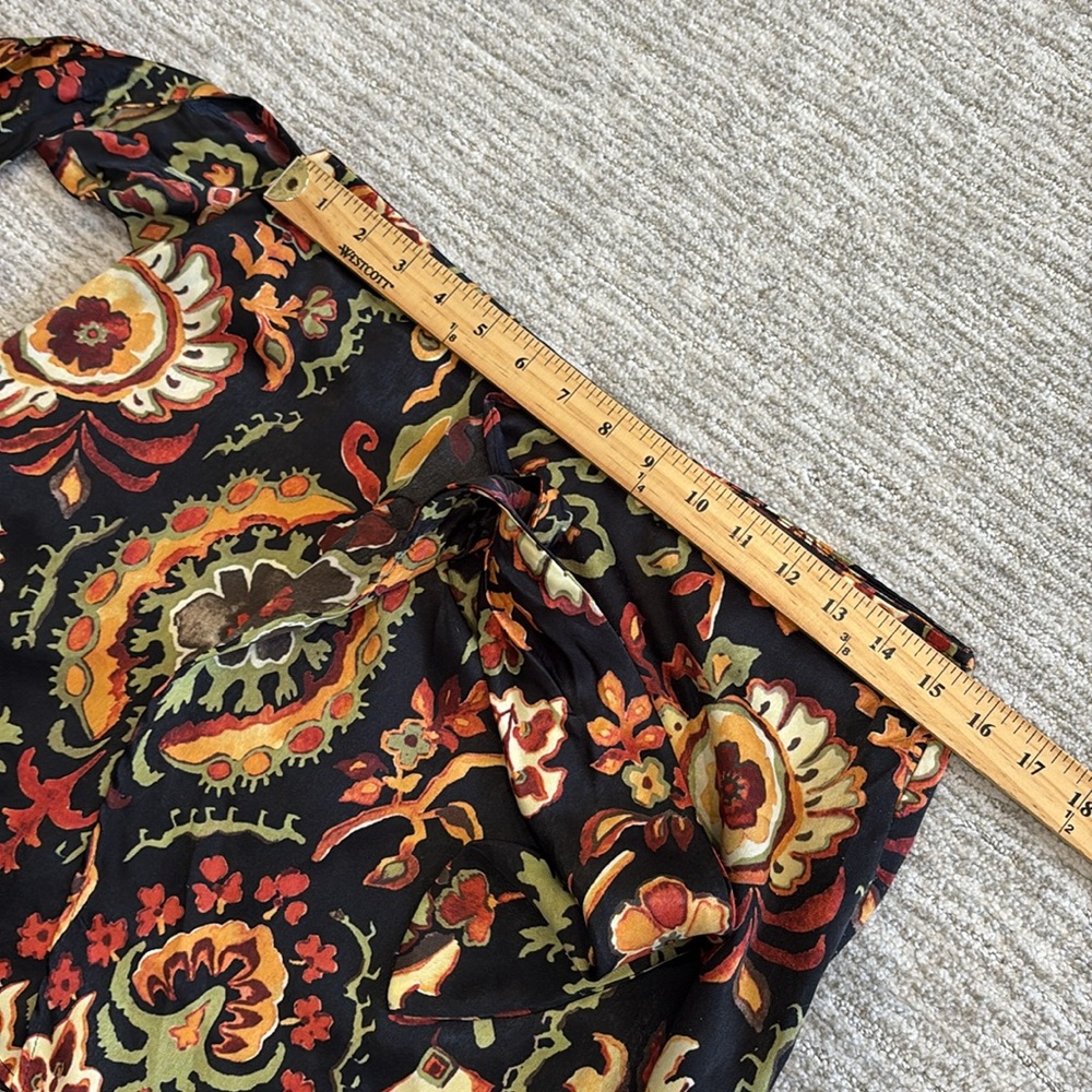 Zara Black and Orange Floral Mini Skirt - Picture 5 of 10